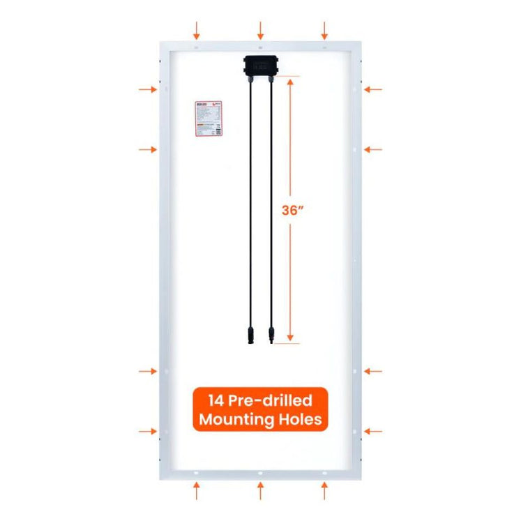 Rich Solar 200 Watt Solar Panel | High Efficiency 12V Monocrystalline (19.98% Efficiency) *[Scratch & Dent]*