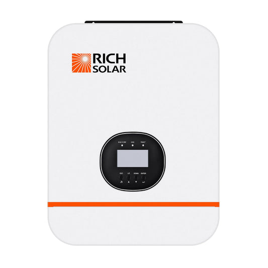Rich Solar 3,000 Watt 48 Volt All In One Solar Inverter / Charger | 4,500W Solar PV Input / 120VAC / Split Phase w/ 2 or More *[Scratch & Dent]*