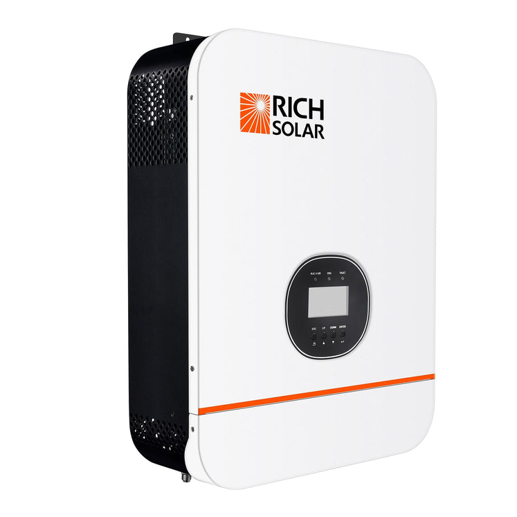 Rich Solar 3,000 Watt 48 Volt All In One Solar Inverter / Charger | 4,500W Solar PV Input / 120VAC / Split Phase w/ 2 or More *[Scratch & Dent]*