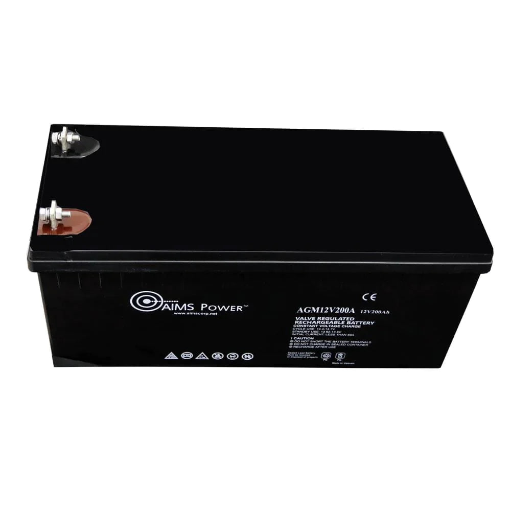 *[Open Box]* of AIMS Power AGM 12V 200Ah Deep Cycle Battery Heavy Duty Solar Power Battery | AGM12V200A - ShopSolar.com