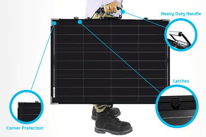 Renogy 100 Watt 12 Volt Mono Solar Panel Suitcase  + Free Shipping & No Sales Tax - Shop Solar Kits